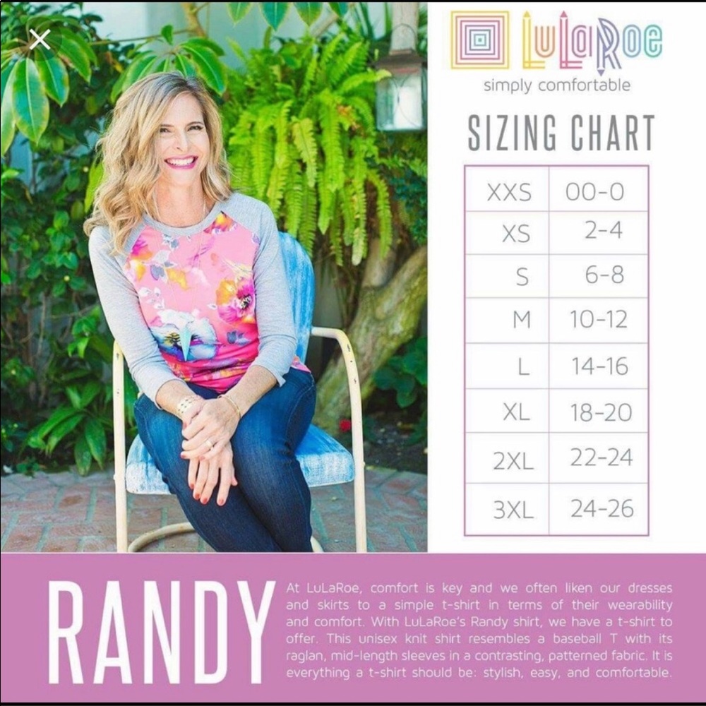 LULAROE RANDY TOP - Picture 8 of 8